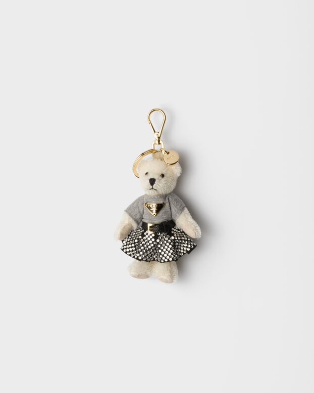 Teddy keychain charm, , hi-res