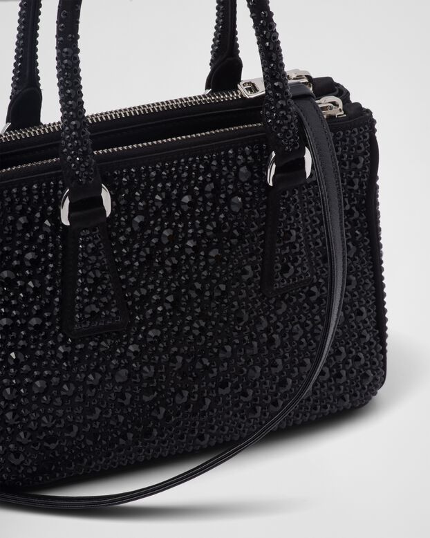 Prada Galleria satin mini-bag with crystals, , hi-res