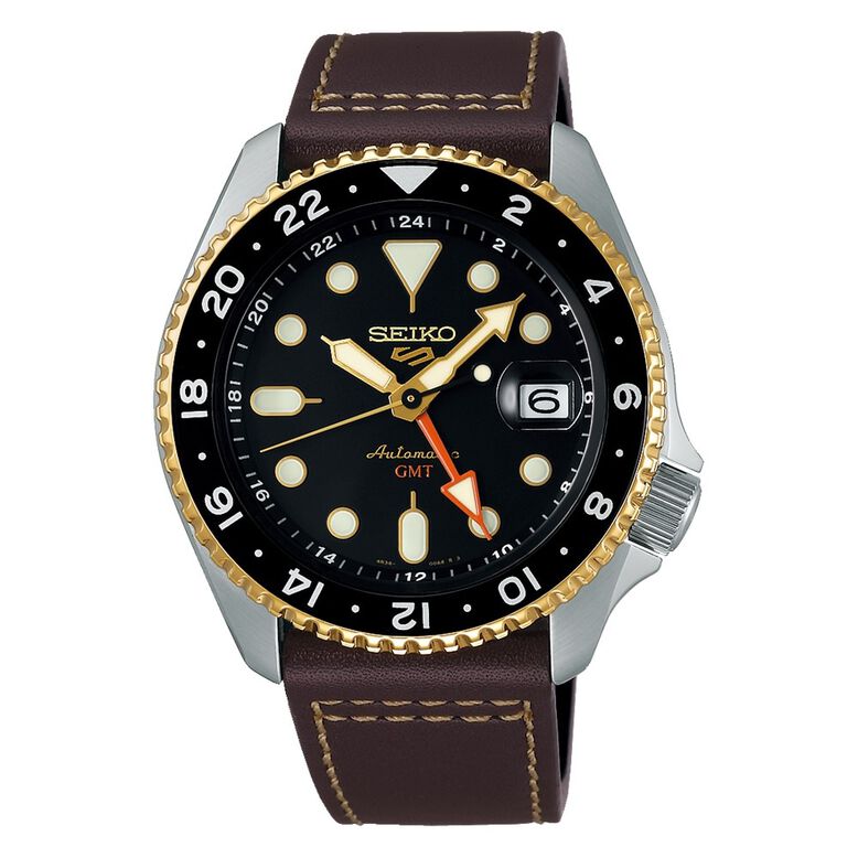 5 Sports SKX GMT 42.5mm Mens Strap Watch Mocha, , hi-res