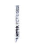 Skinny Reversible Etched Knight Silk Scarf, , hi-res