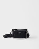 Re-Nylon and Saffiano leather mini shoulder bag, , hi-res