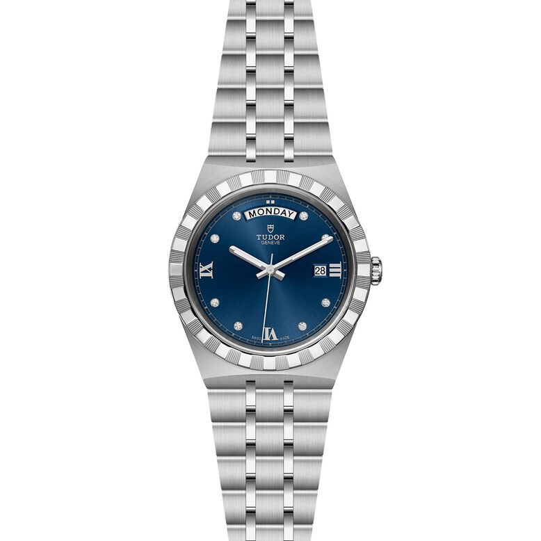Royal Date Day 41mm, Steel Case, Blue Dial, , hi-res