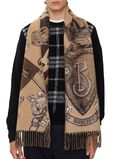 Etched Knight Cashmere Scarf, , hi-res