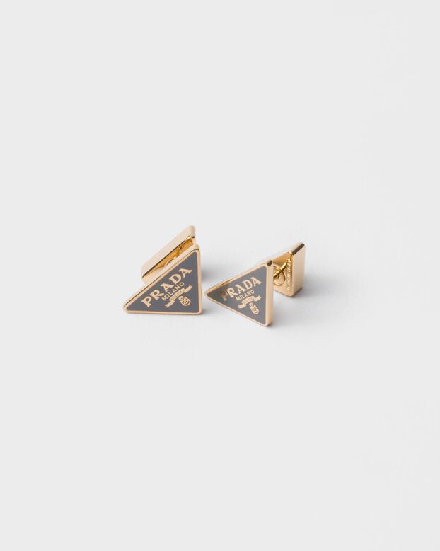 Enameled metal earrings, , hi-res