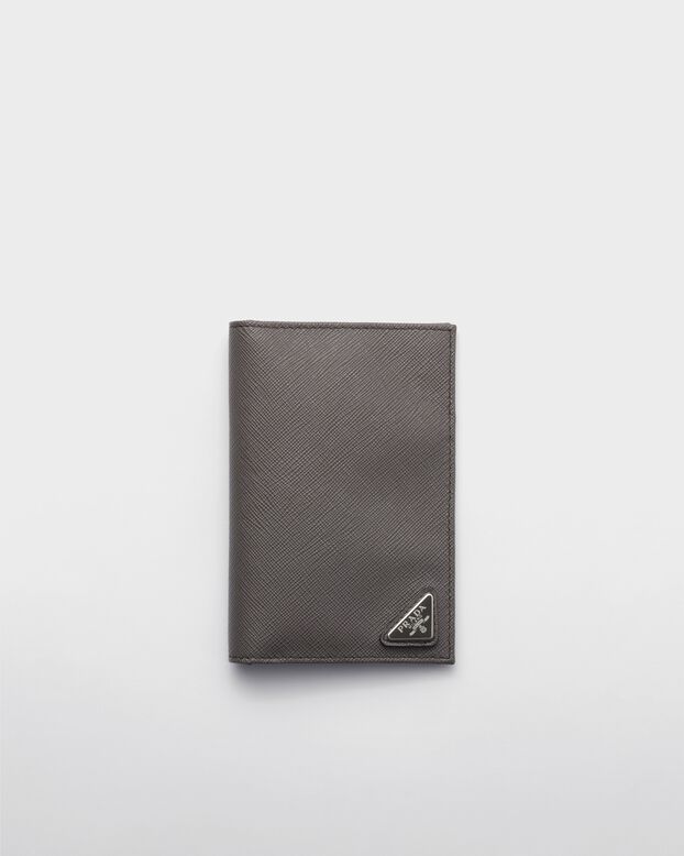 Saffiano leather passport holder, , hi-res
