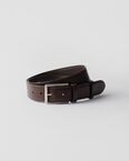 Antiqued leather belt