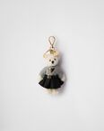 Teddy bag charm with metal ring