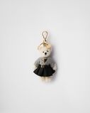 Teddy bag charm with metal ring, , hi-res