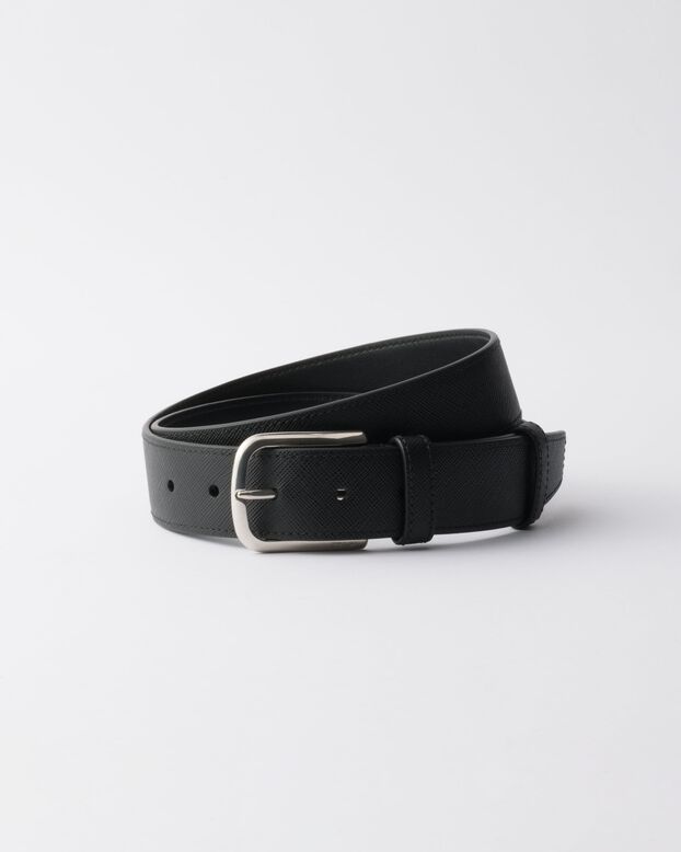 Saffiano leather belt, , hi-res