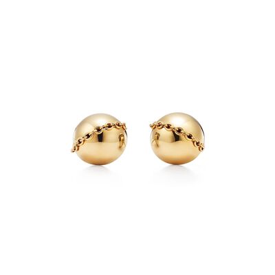 Tiffany City HardWear bolt stud earrings in 18k gold - Size Studs
