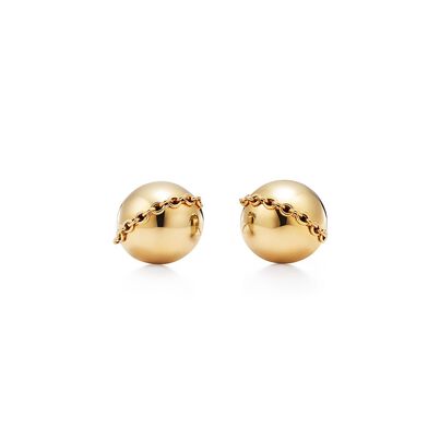 Tiffany City HardWear bolt stud earrings in 18k gold - Size Studs, , hi-res
