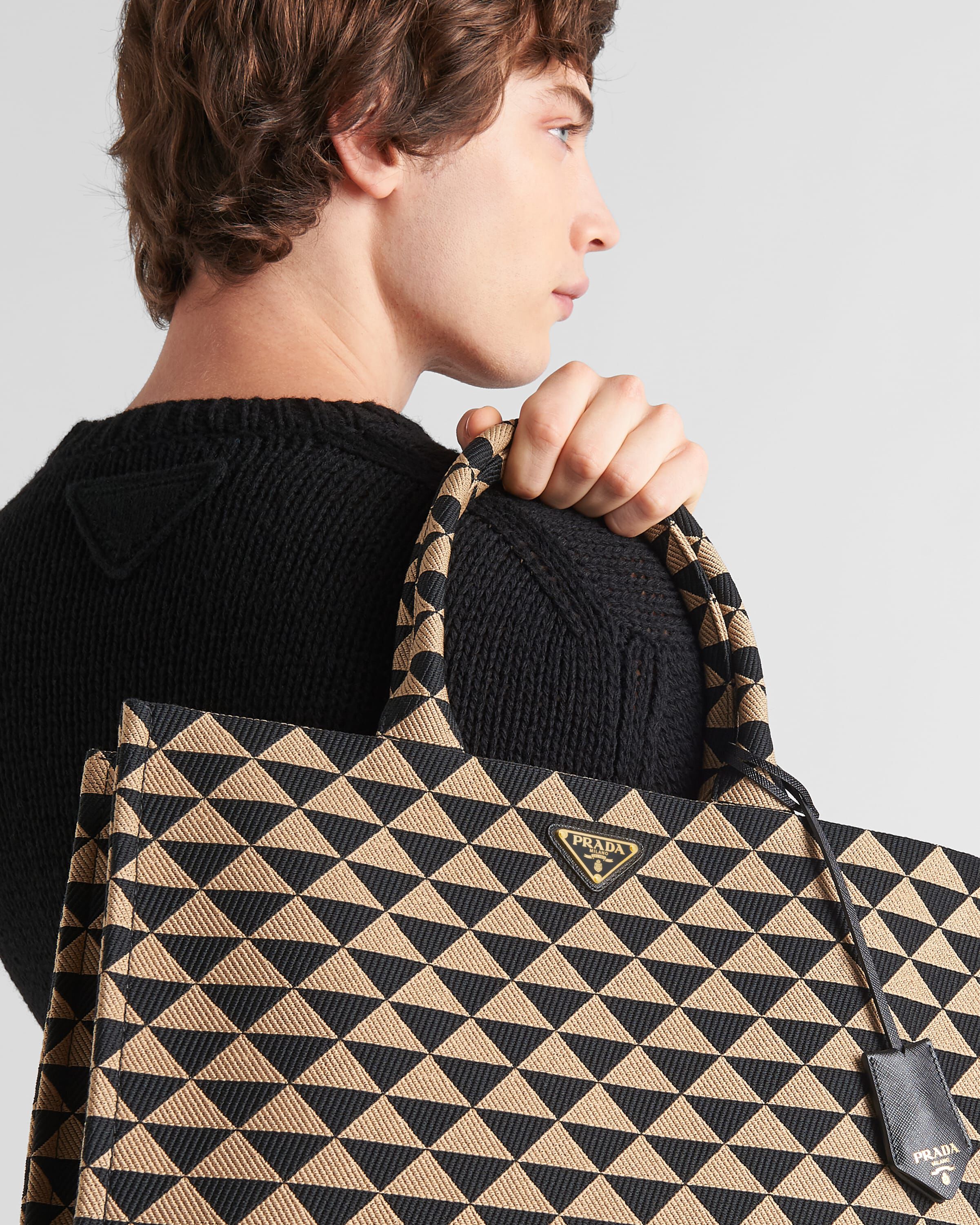 Prada fabric tote bag top