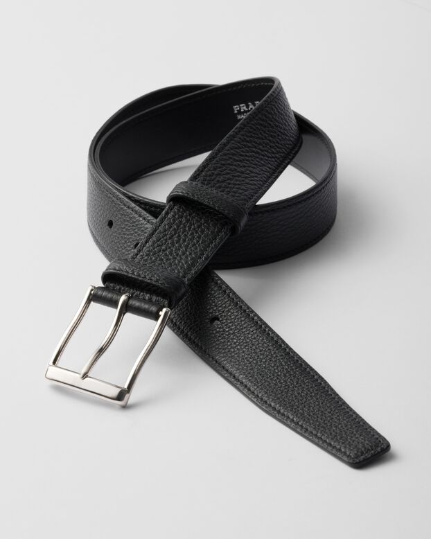 Leather belt, , hi-res