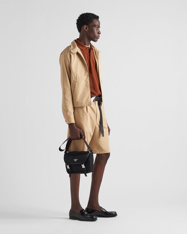 Re-Nylon and Saffiano leather shoulder bag, , hi-res
