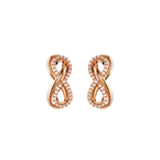 Hyperbola Infinity Earrings - White Ros