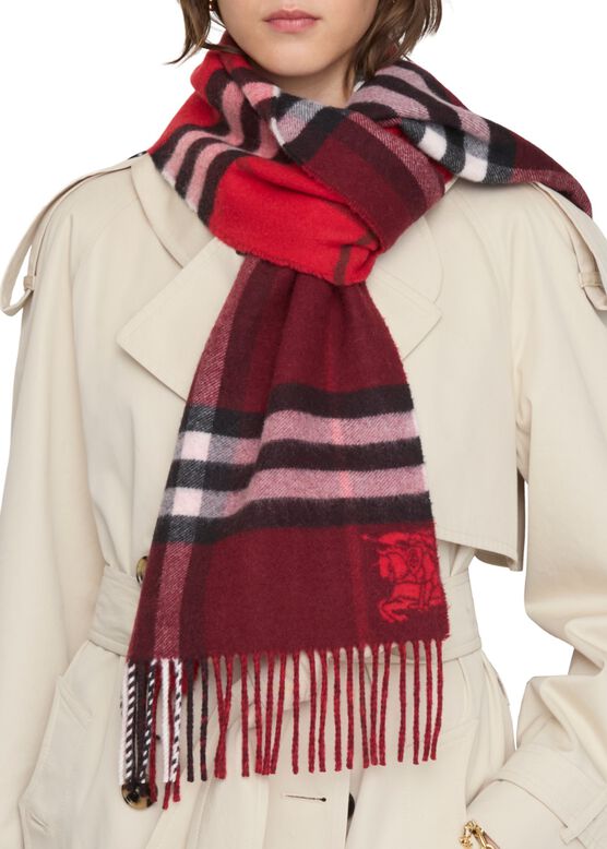 Contrast Check Cashmere Scarf, , hi-res