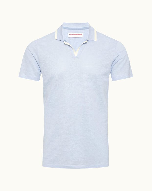 Felix Linen Pique Soft Blue, , hi-res