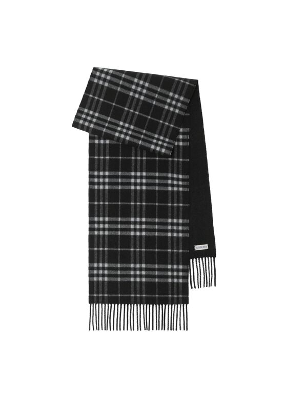 Reversible Check Cashmere Scarf, , hi-res