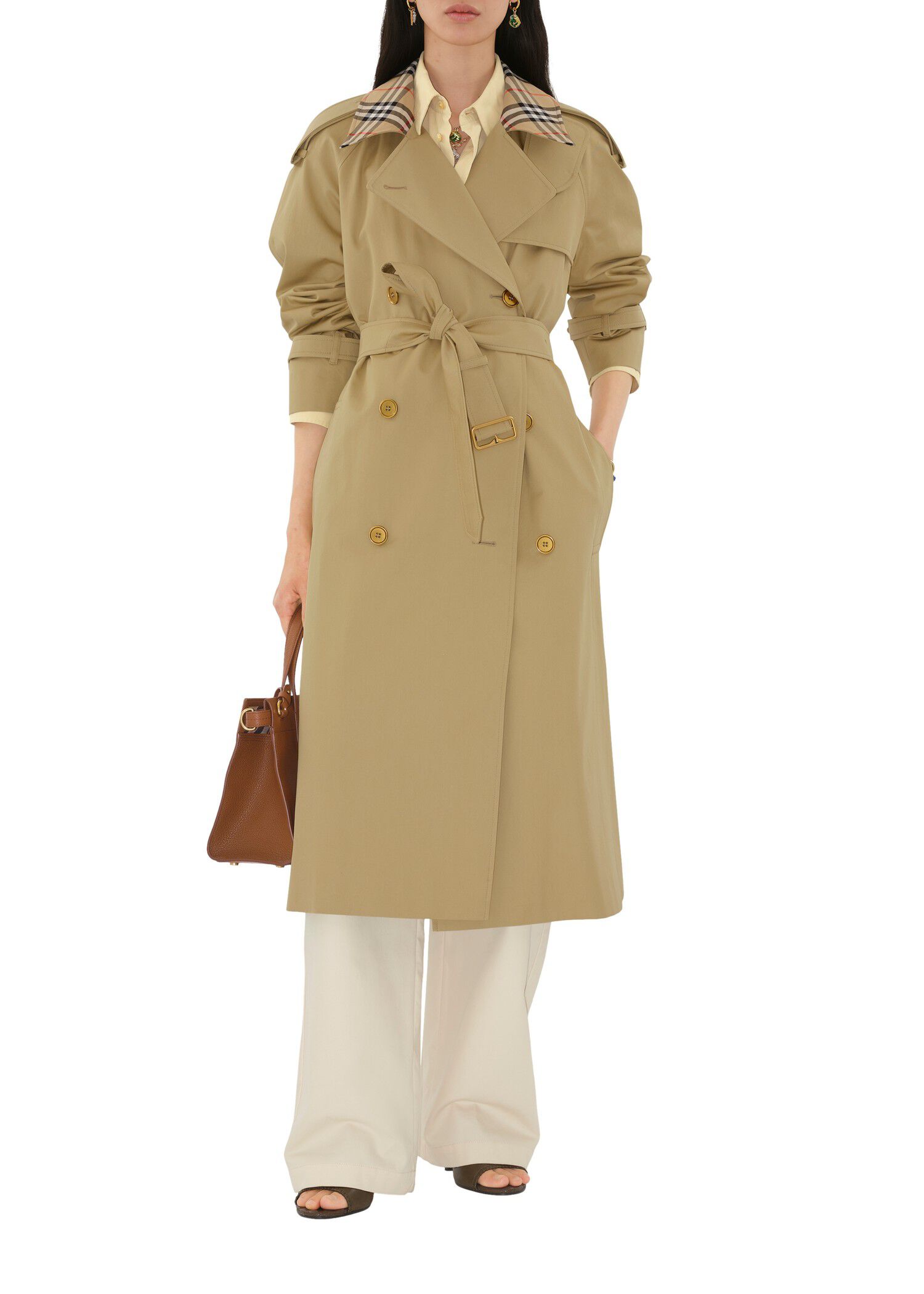 Burberry Long Check Collar Castleford Trench Coat Coats Burberry Long Check Collar Castleford Trench Coat Coats