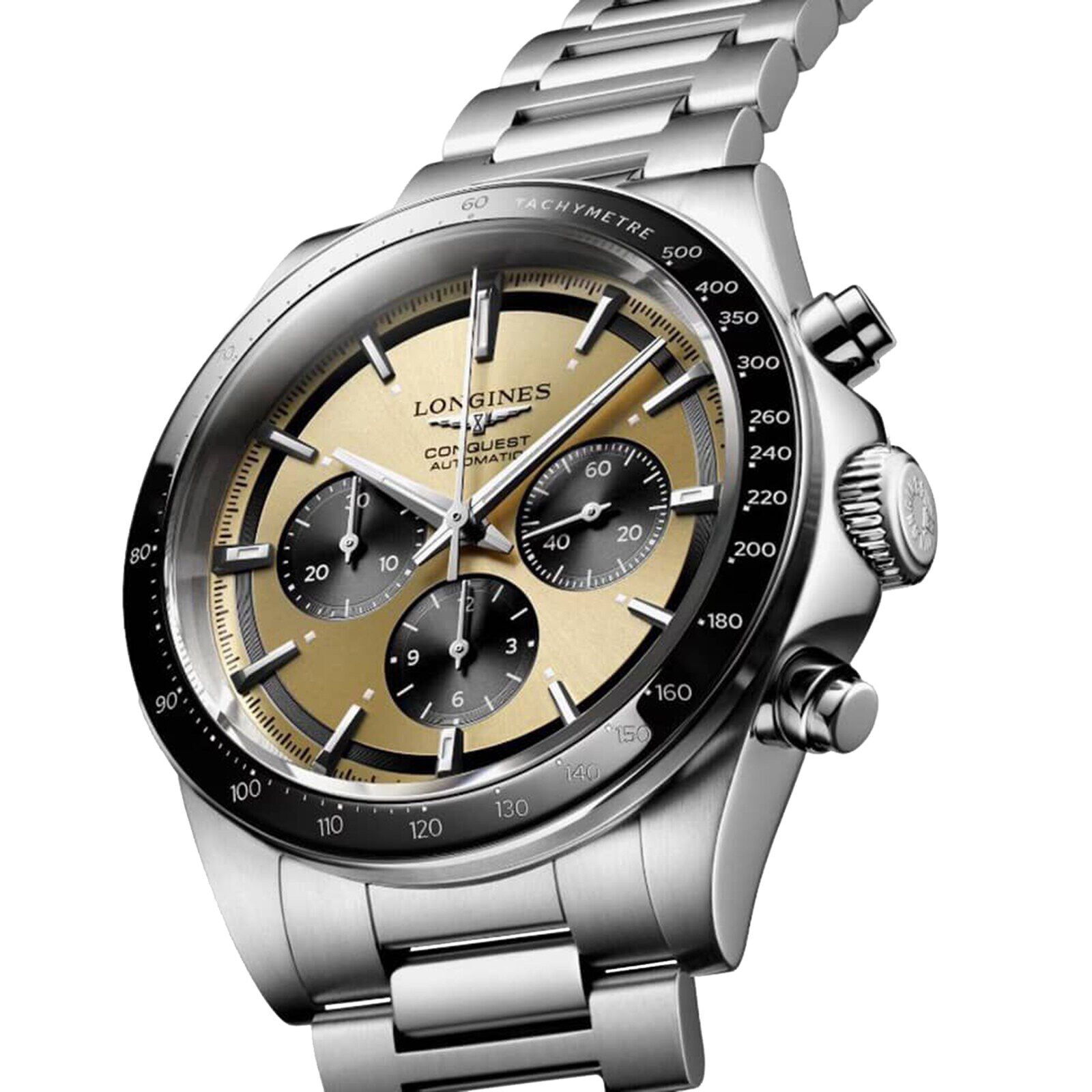 Longines Conquest Chronograph 42mm Mens Watch Brown Fine Watches