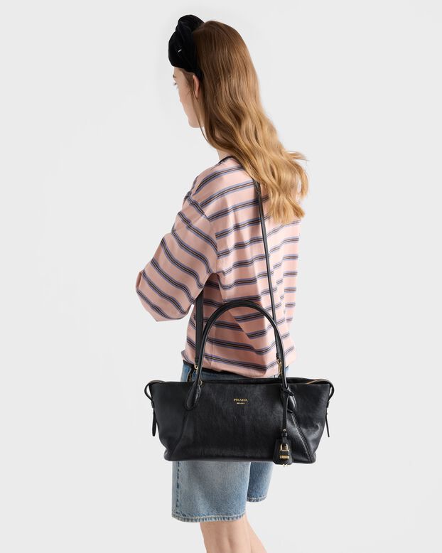 Prada Ouvert large leather tote bag, , hi-res