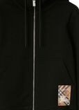 Check Label Cotton Zip Hoodie, , hi-res