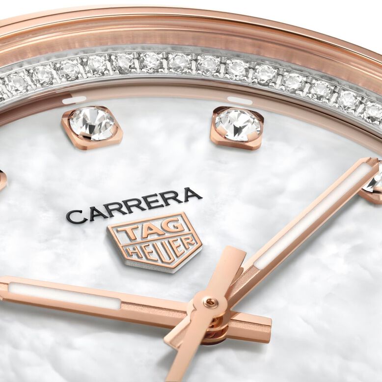Carrera Date 36mm Ladies Watch Mother Of Pearl Diamond, , hi-res
