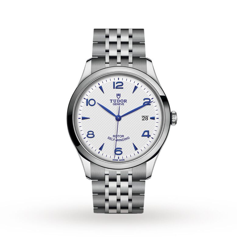 1926 41mm Mens Watch Steel Case Opaline and Blue Dial, , hi-res