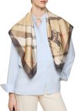Watercolour Check Silk Scarf, , hi-res