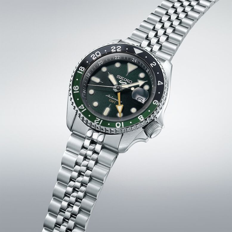 5 Sports SKX GMT Bi- Colour 42.5mm Mens Bracelet Watch Green, , hi-res