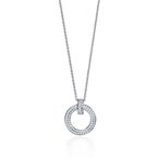 Tiffany T T1 circle pendant in 18k white gold with diamonds