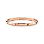 Atlas® X Closed Narrow Hinged Bangle in Rose Gold - Size Small