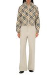 Cropped Reversible Check Hooded Jacket, , hi-res