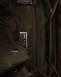 Re-Nylon and leather backpack, , hi-res
