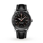 Navitimer Automatic 41 Black Leather Strap Watch