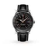 Navitimer Automatic 41 Black Leather Strap Watch, , hi-res
