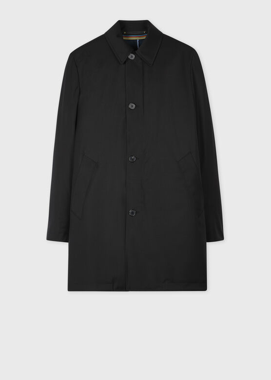 BLACK STORM SYSTEM WOOL MAC WITH DETACHABLE GILET , , hi-res