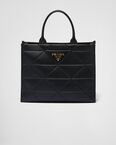 Large leather Prada Symbole bag with topstitching
