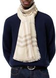 Wide Reversible Check Wool Silk Scarf, , hi-res