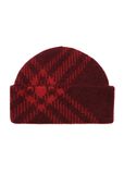 Check Mohair Wool Blend Beanie, , hi-res