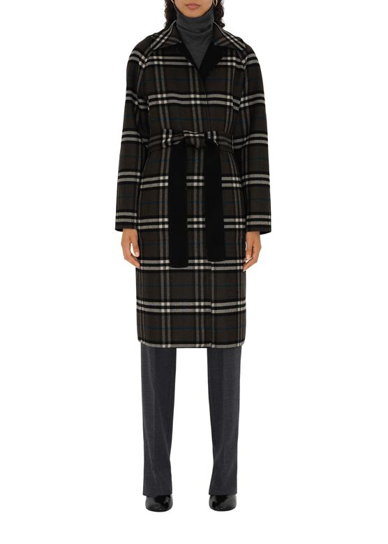 Reversible Wool Wrap Coat, , hi-res