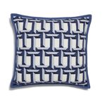 Tiffany T True Cushion in Tanzanite-coloured Wool and Cashmere