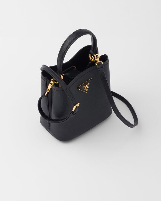 Small Saffiano Leather Prada Panier Bag, , hi-res