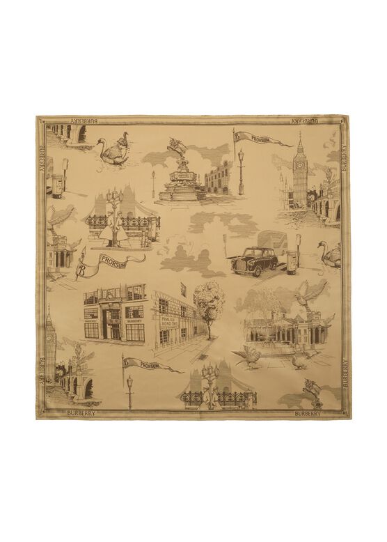London Landmarks Silk Scarf, , hi-res