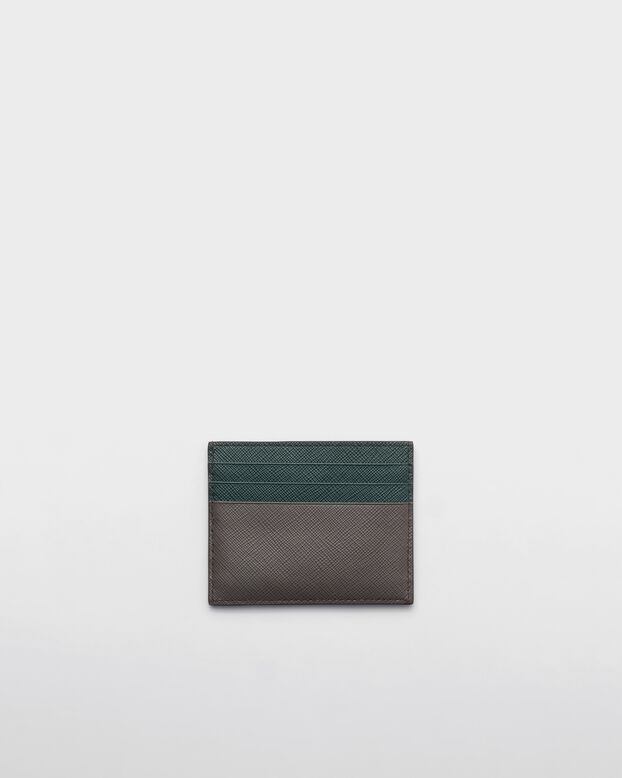 Saffiano leather card holder, , hi-res