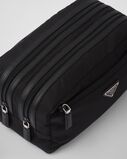 Re-Nylon and Saffiano leather travel pouch, , hi-res