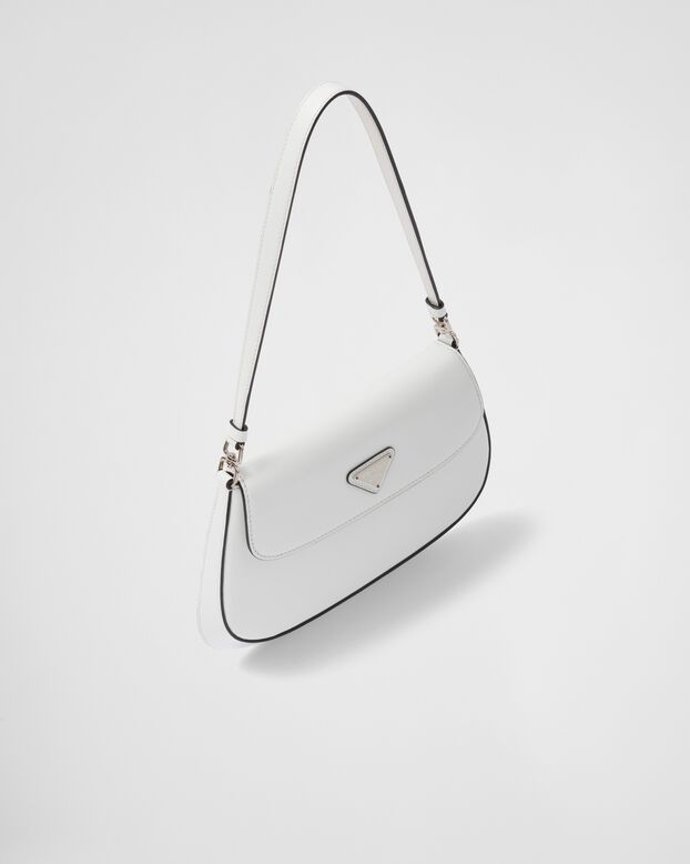 Small Prada Cleo brushed leather shoulder bag with flap, , hi-res