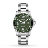 HydroConquest 41mm Stainless Steel Mens Watch - Green, , hi-res