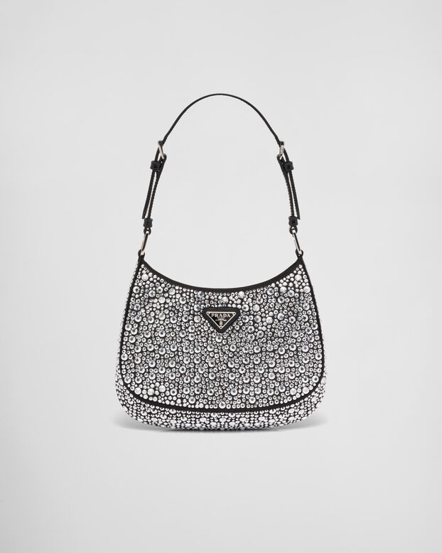 Prada Cleo satin bag with crystals, , hi-res