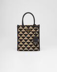 Prada Symbole embroidered fabric mini bag